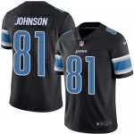 Jerseys Factory Cheap Nike Lions #81 Calvin Johnson Black Men's