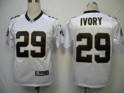 Jerseys Factory Cheap Saints #29 Chris Ivory White Embroidered Y
