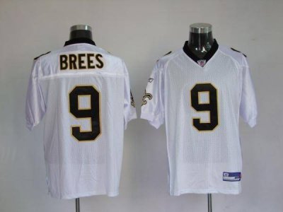 Jerseys Factory Cheap Saints #9 Drew Brees White Embroidered You