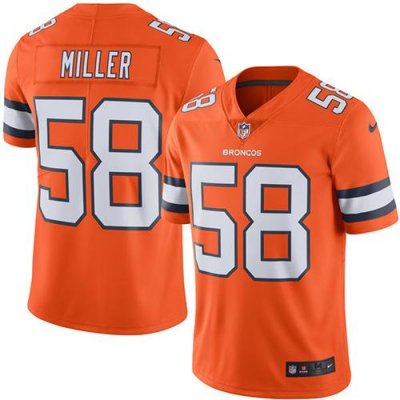 Jerseys Factory Cheap Nike Broncos #58 Von Miller Orange Men's S