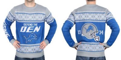 Jerseys Factory Cheap Nike Lions Men's Ugly Sweater