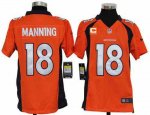 Jerseys Factory Cheap Nike Broncos #18 Peyton Manning Orange Tea