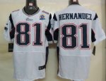 Jerseys Factory Cheap Nike Patriots #81 Aaron Hernandez White Wi