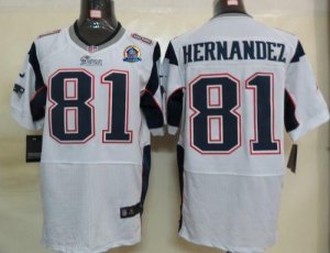 Jerseys Factory Cheap Nike Patriots #81 Aaron Hernandez White Wi