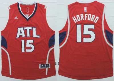 Jerseys Factory Cheap Revolution 30 Hawks #15 Al Horford Red Sti