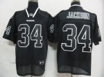 Jerseys Factory Cheap Raiders #34 Bo Jackson Lights Out Black St