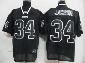 Jerseys Factory Cheap Raiders #34 Bo Jackson Lights Out Black St