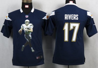 Jerseys Factory Cheap Nike Chargers #17 Philip Rivers Navy Blue