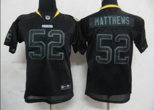 Jerseys Factory Cheap Packers #52 Clay Matthews Lights Out Black