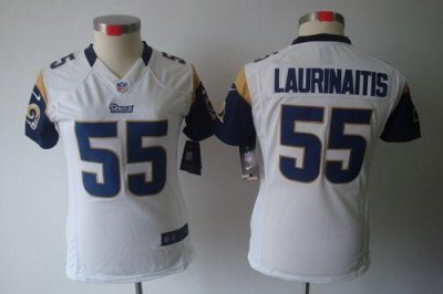 Jerseys Factory Cheap Nike Rams #55 James Laurinaitis White Wome