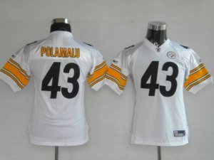 Jerseys Factory Cheap Steelers #43 Troy Polamalu White Embroider