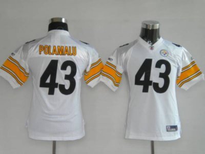 Jerseys Factory Cheap Steelers #43 Troy Polamalu White Embroider