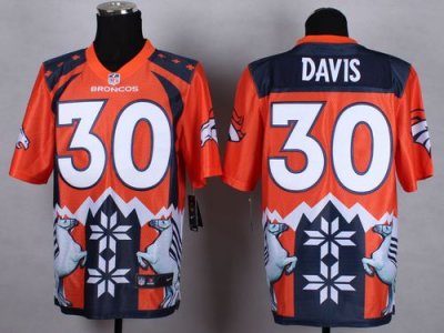 Jerseys Factory Cheap Nike Broncos #30 Terrell Davis Orange Men'