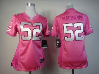 Jerseys Factory Cheap Nike Packers #52 Clay Matthews Pink Women'