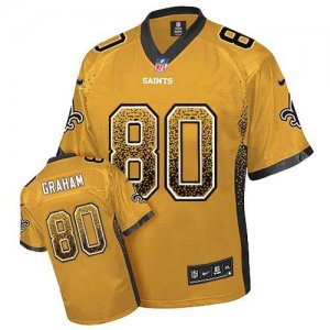 Jerseys Factory Cheap Nike Saints #80 Jimmy Graham Gold Men's Em
