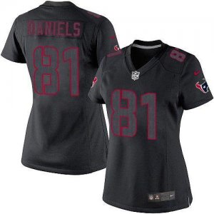 Jerseys Factory Cheap Nike Texans #81 Owen Daniels Black Impact