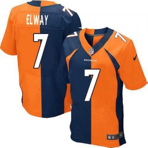 Jerseys Factory Cheap Nike Broncos #7 John Elway Orange/Navy Blu