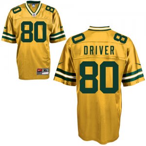 Jerseys Factory Cheap Nike Packers #80 Donald Driver Yellow Stit