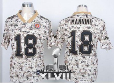 Jerseys Factory Cheap Nike Broncos #18 Peyton Manning Camo USMC