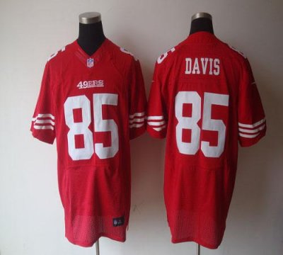 Jerseys Factory Cheap Nike 49ers #85 Vernon Davis Red Team Color