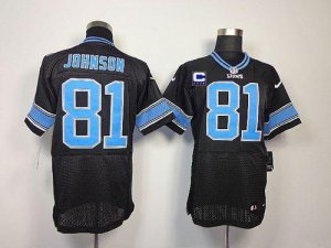 Jerseys Factory Cheap Nike Lions #81 Calvin Johnson Black Altern