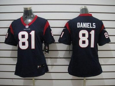 Jerseys Factory Cheap Nike Texans #81 Owen Daniels Navy Blue Tea