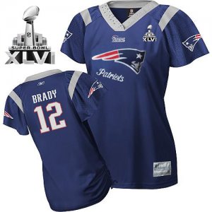 Jerseys Factory Cheap Patriots #12 Tom Brady Blue 2011 Women's F