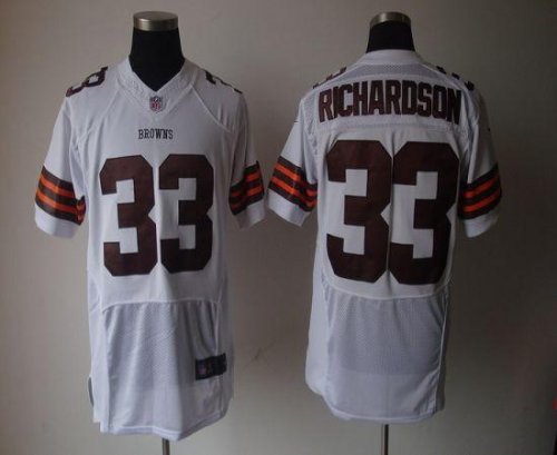 Jerseys Factory Cheap Nike Browns #33 Trent Richardson White Men