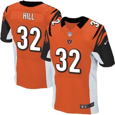 Jerseys Factory Cheap Nike Bengals #32 Jeremy Hill Orange Altern