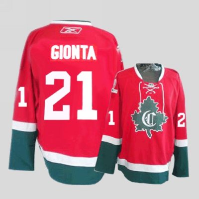 Jerseys Factory Cheap Canadiens #21 Brian Gionta Embroidered Red