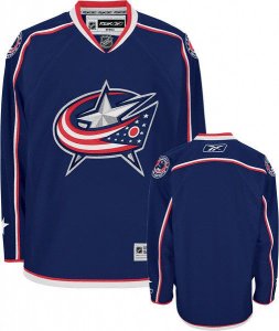 Jerseys Factory Cheap Blue Jackets Blank Embroidered Blue NHL Je