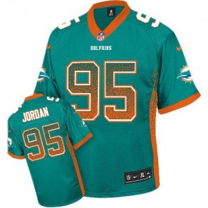 Jerseys Factory Cheap Nike Dolphins #95 Dion Jordan Aqua Green T