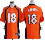 Jerseys Factory Cheap Nike Broncos #18 Peyton Manning Orange Tea