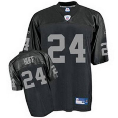 Jerseys Factory Cheap Raiders Michael Huff #24 Stitched Black NF