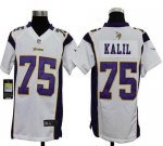 Jerseys Factory Cheap Nike Vikings #75 Matt Kalil White Youth Em