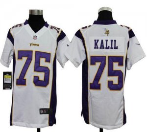 Jerseys Factory Cheap Nike Vikings #75 Matt Kalil White Youth Em