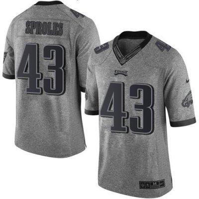 Jerseys Factory Cheap Nike Eagles #43 Darren Sproles Gray Men's