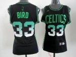 Jerseys Factory Cheap Celtics #33 Larry Bird Black Women's Vibe
