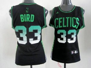 Jerseys Factory Cheap Celtics #33 Larry Bird Black Women's Vibe