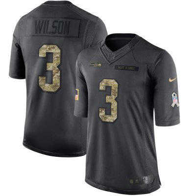Jerseys Factory Cheap Nike Seahawks #3 Russell Wilson Black Men'