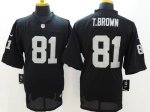 Jerseys Factory Cheap Nike Raiders #81 Tim Brown Black Team Colo