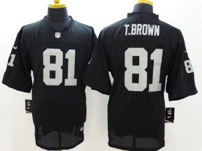 Jerseys Factory Cheap Nike Raiders #81 Tim Brown Black Team Colo