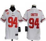 Jerseys Factory Cheap Nike 49ers #94 Justin Smith White With C P
