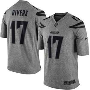 Jerseys Factory Cheap Nike Chargers #17 Philip Rivers Gray Men's