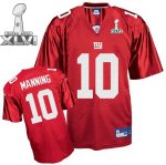 Jerseys Factory Cheap Giants #10 Eli Manning Red Super Bowl XLVI