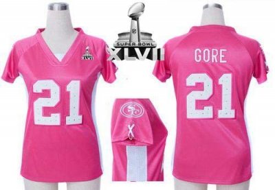 Jerseys Factory Cheap Nike 49ers #21 Frank Gore Pink Draft Him N