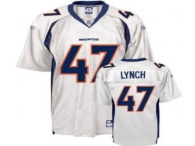 Jerseys Factory Cheap Broncos #47 John Lynch White Stitched NFL