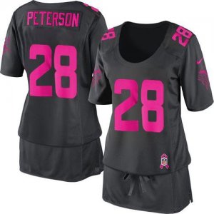 Jerseys Factory Cheap Nike Vikings #28 Adrian Peterson Dark Grey