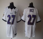 Jerseys Factory Cheap Nike Ravens #27 Ray Rice White With Art Pa