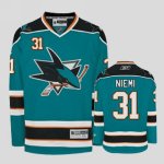 Jerseys Factory Cheap Sharks #31 Antti Niemi Embroidered Blue NH